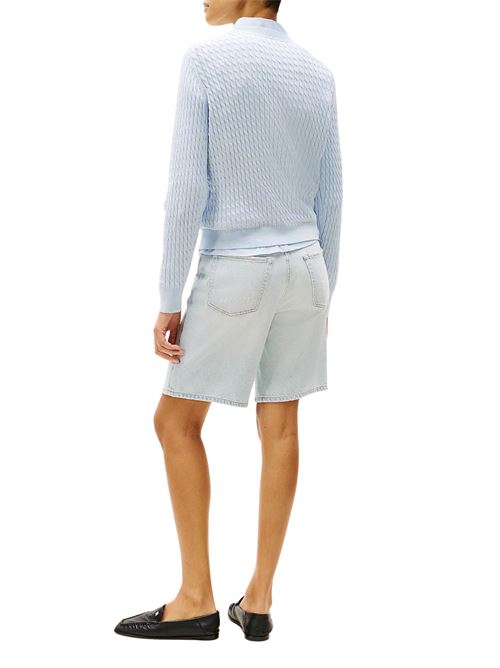 Maglia azzurra in cotone Tommy Hilfiger | WW0WW44993C1O